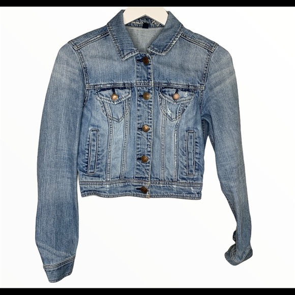 AMERICAN EAGLE Button Front Jean Jacket With Pockets Denim Blue Size Small - Picture 3 of 10